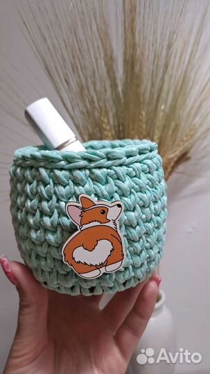 Корзинки из трикотажной пряжи