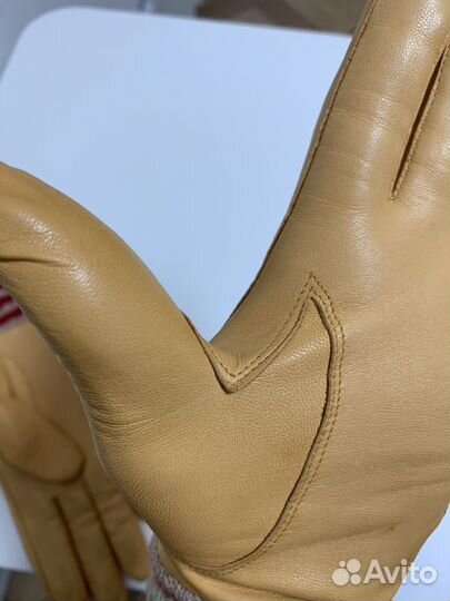 Перчатки женские кожаные