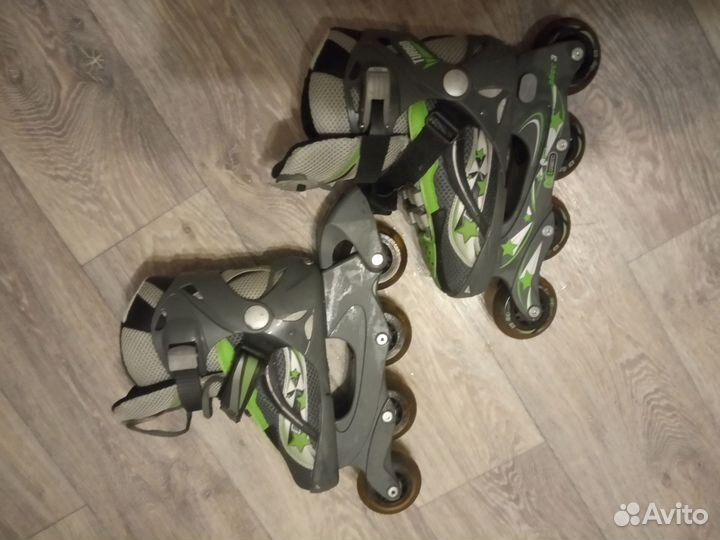 Роликовые коньки раздвижные размер 34-37