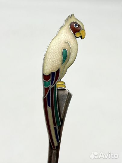 Чайная ложка «Попугай» серебро 916 проба 31,2 г