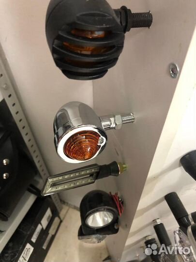 Хромированные поворотники мото большие