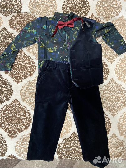 Костюм брюки рубашка жилет и бабочка next