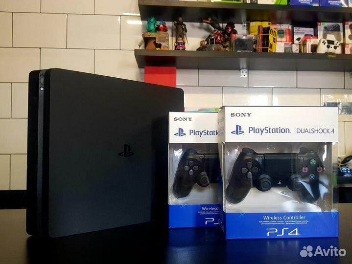 PS4 Slim 1Tb +2 джойстика +Deluxe 12мес +гарантия