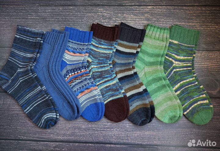 Носки вязаные мужские, женские, детские