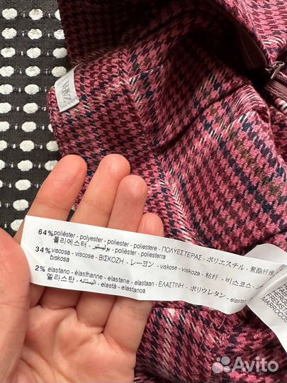 Юбка мини детская плиссе розовая в клетку 14л Zara