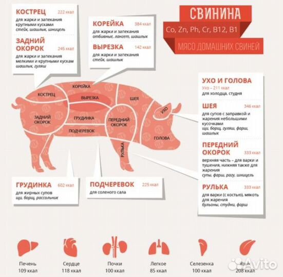 Мясо свинина - телятина, сало-сало соленое