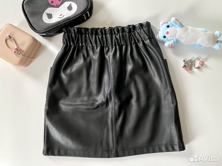 Юбка кожаная для девочки 122