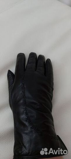 Зимние перчатки кожа козлика набивная шерсть