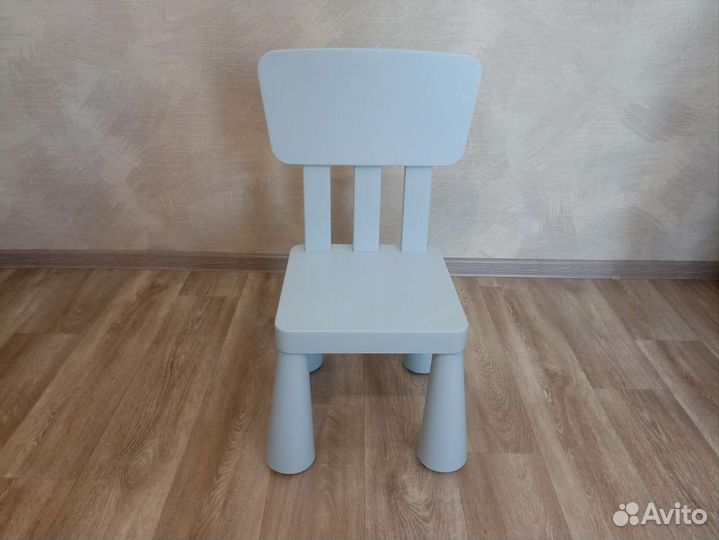 Комплект стол и стул IKEA Mammut голубой