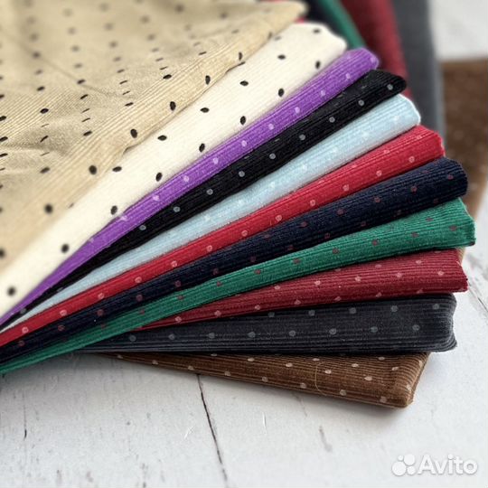 Микровельвет хлопковый в горошек, Корея