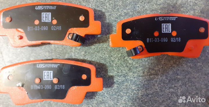 UBS B1103090 Тормозные колодки для hyundai solaris