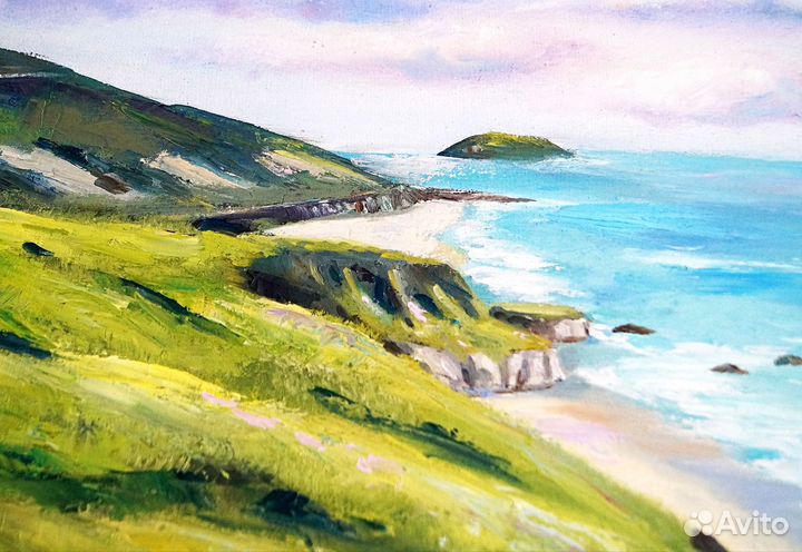 Картина маслом морской пейзаж