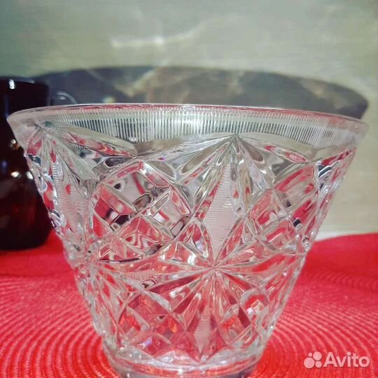 Большая хрустальная ваза, конфетница- салатник