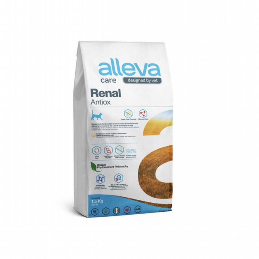 Корм для кошек alleva renal 1,5 кг