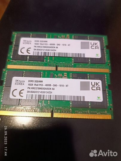 Sodimm озу ddr5 sk hynix 32 gb 2*16