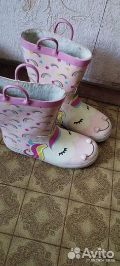 Детские резиновые сапоги