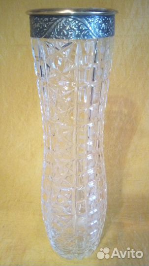 Ваза хрусталь серебро СССР. Родная этикетка