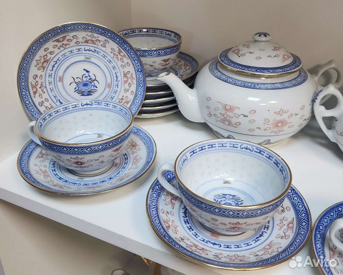 Чайный сервиз Рисовое зернышко - Цзиндэчжэнь Китай