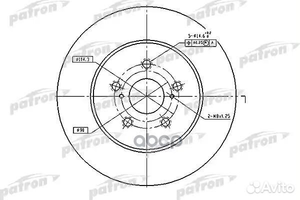 Диск тормозной передн lexus: RX 03- PBD4493 patron