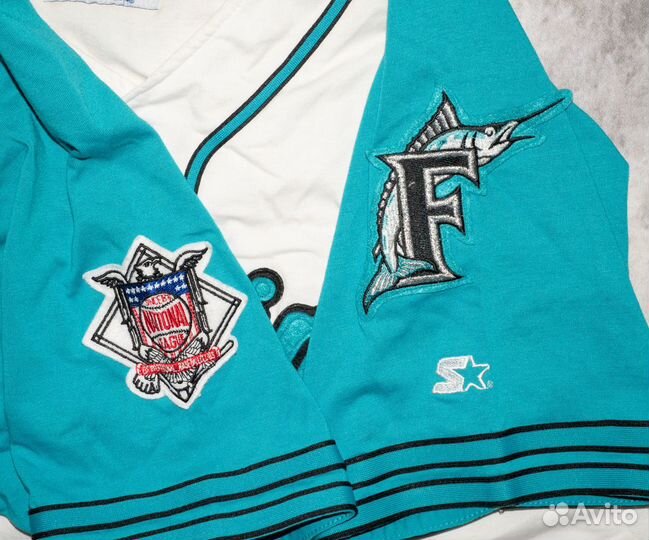 Vintage Starter x Marlins MLB L джерси бейсбольное