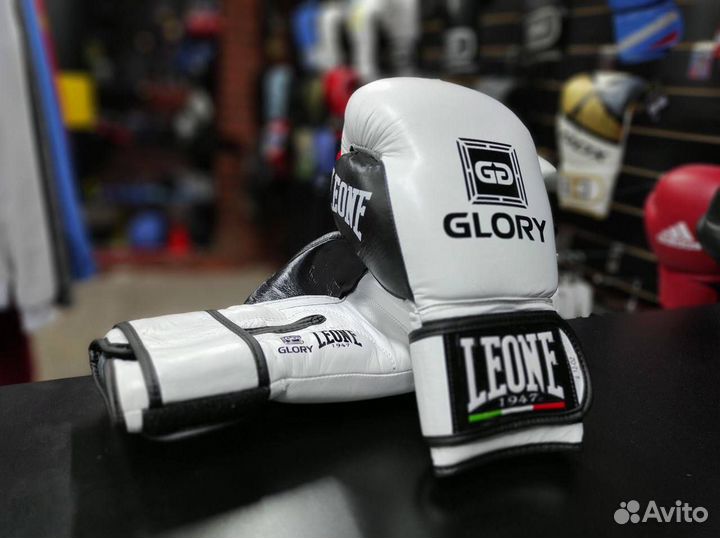 Боксерские перчатки leone glory натуральная кожа
