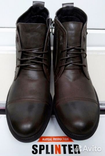 Ботинки кожа/мех муж 
