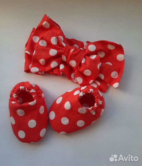 Афро бант + моксы детские (комплект)