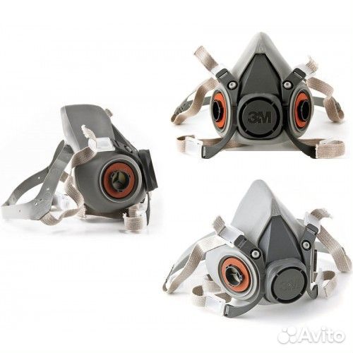 Маска 3М 6000 Респиратор 3М 6200 М-средний размер