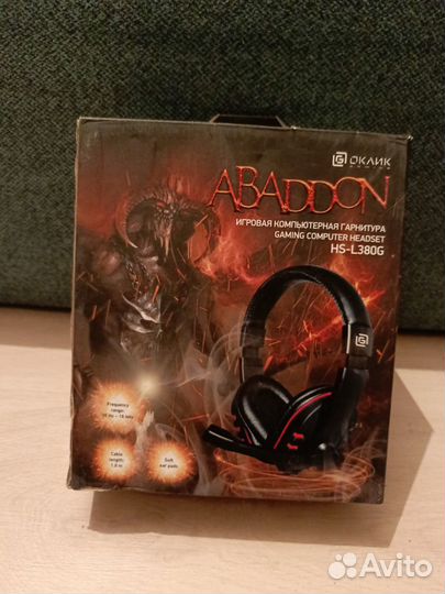 Oklick HS-L380G abbadon наушники игровые