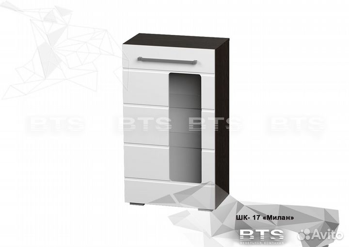 Модульная гостиная Милан с пеналом, 2 цвета