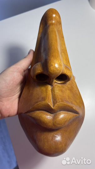 Маска интерьерная, панно из дерева