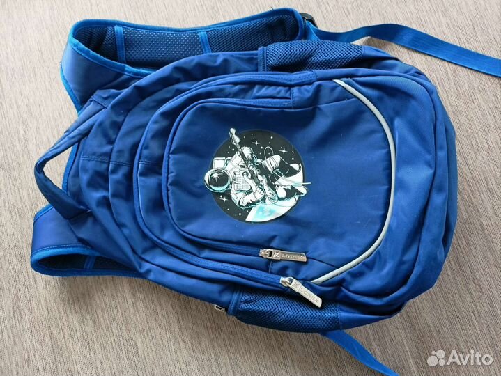 Рюкзак портфель школьный синий Космос