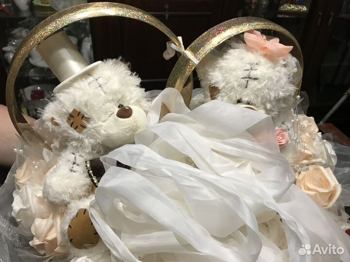 Свадебные мишки на машину