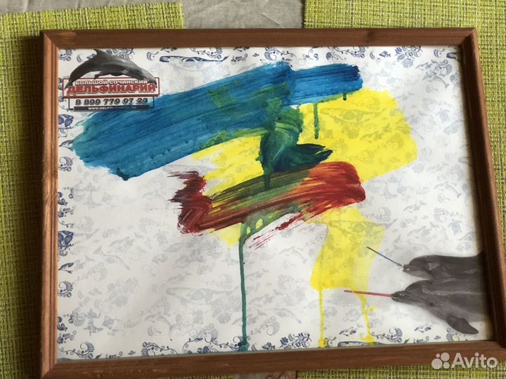 Картина нарисованная дельфинами