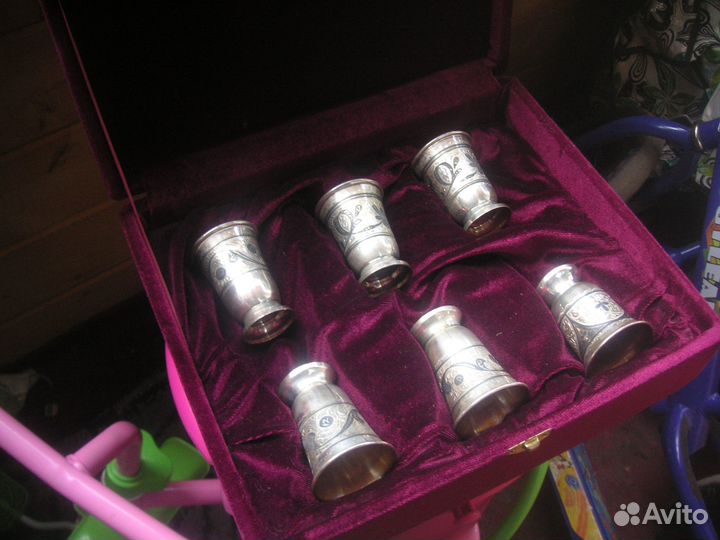 Набор рюмок. серебро 875