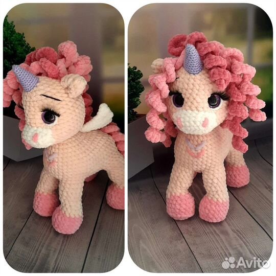 Вязанный единорог, единорог ручной работы