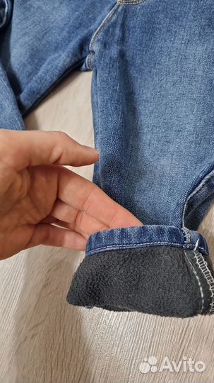 Джинсы тёплые детские 92