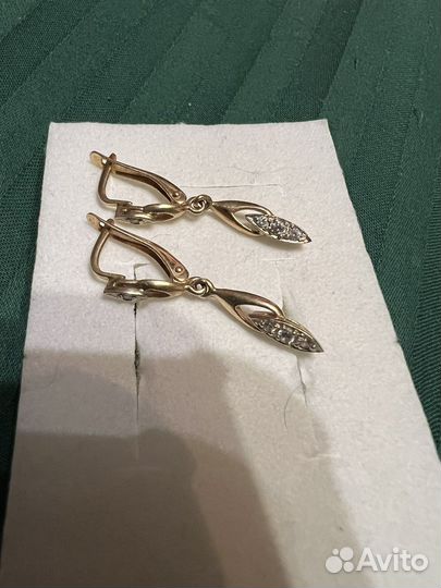 Золотые серьги 585
