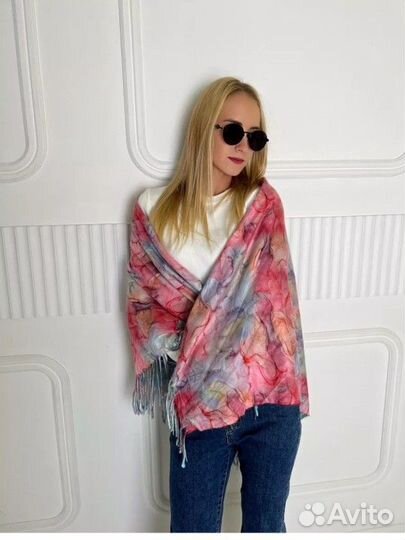 Новый палантин платок кашемир двусторонний