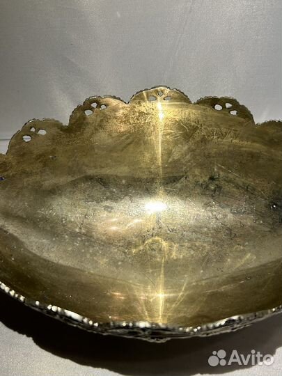 Металлическая конфетница винтаж