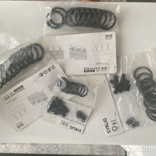 Шторы гардины IKEA бу, кольца для штор
