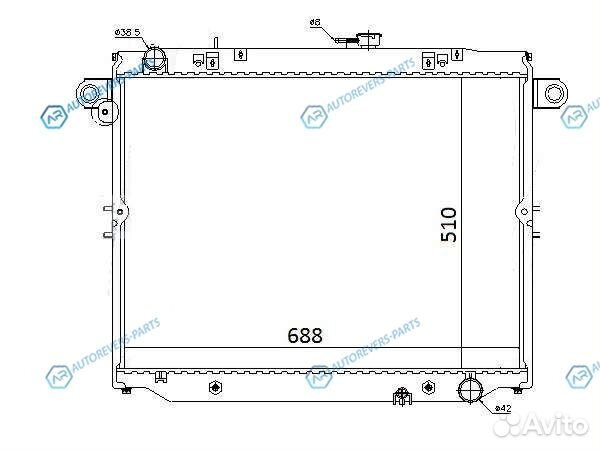 TY0009-100D-1 Радиатор toyota land cruiser 100 1hd