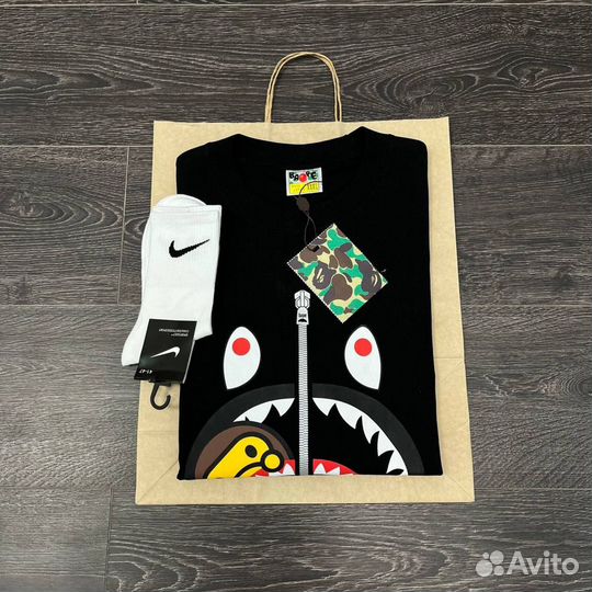 Футболка Bape черная М-3XL