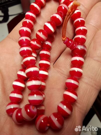 Бусы янтарь