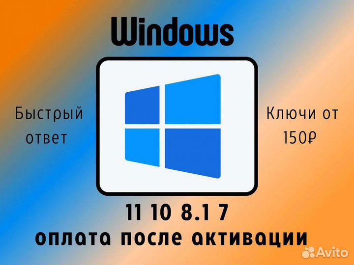 Ключ активации Windows 11pro/home/10pro/home/8.1