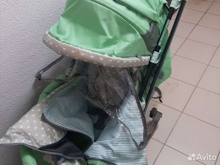 Детские санки коляска с колесами