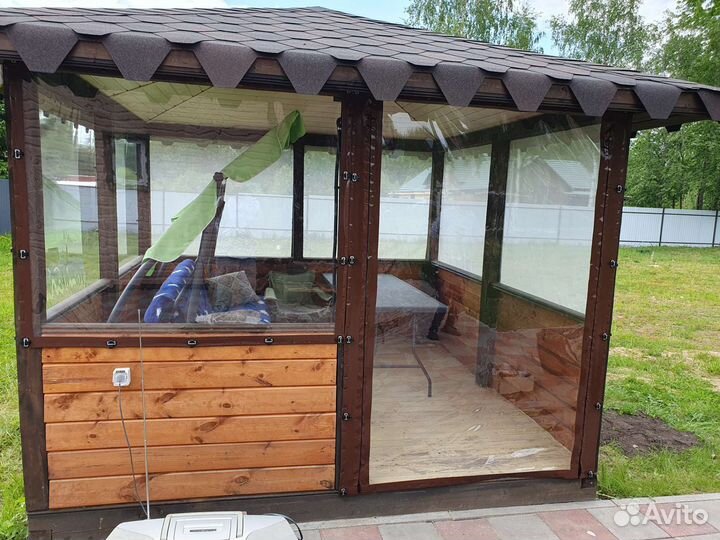 Мягкие окна на беседку и террасу