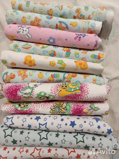 Фланелевые и хлопковые пеленки детские