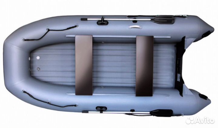 Надувная лодка gladiator E380S серая