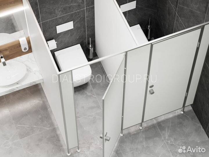 Сантехнические, душевые, туалетные перегородки